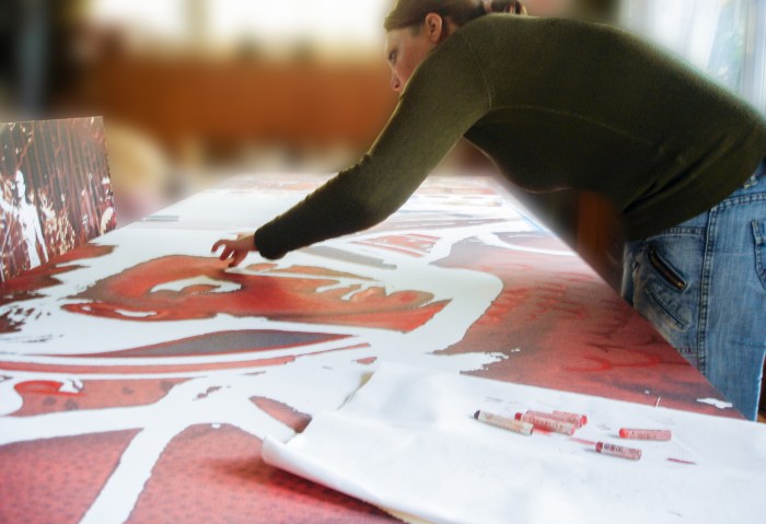 Création et réalisation d'une toile pour Magade - Hôtel Design par l'Agence Cré Home.