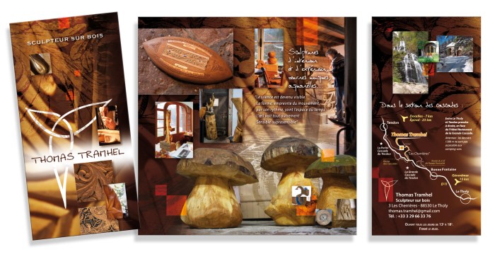 Flyer Sclupteur Thomas Tramhel par l'Agence Cré Home.