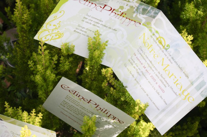 Faire-part de mariage de Céline & Philippe par l'Agence Cré Home.