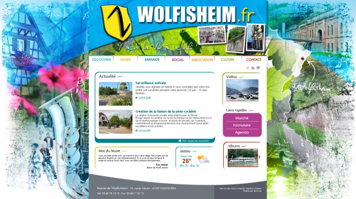 Création du design du site internet de la Mairie de Wolfisheim par l'Agence Cré Home.