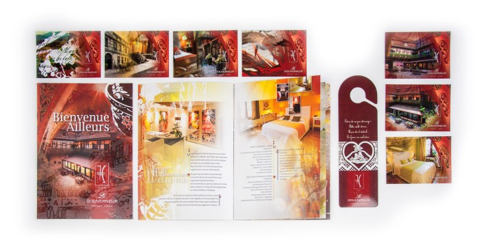 Création et mise en page pour le Gouverneur Hôtel de Obernai par l'Agence Cré Home.