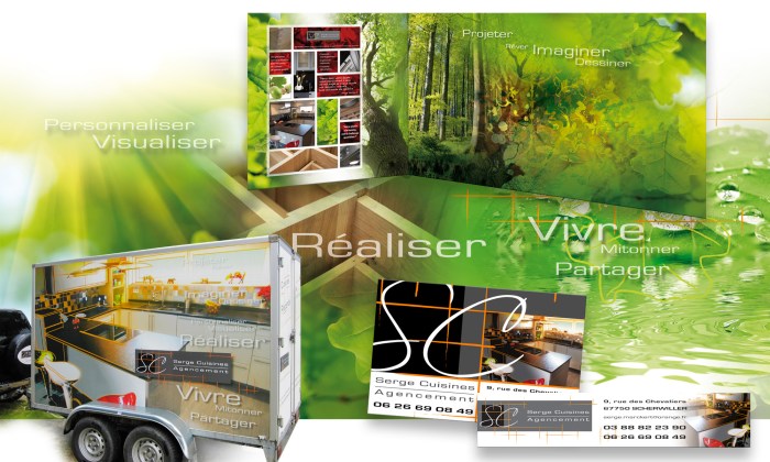 Charte graphique et décoration de remorque Serge Cuisine par l'Agence Cré Home.