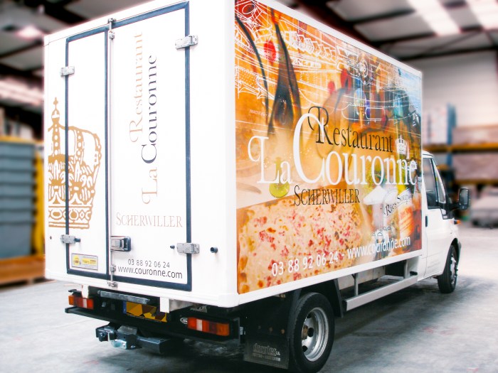 Camion frigorifique du Restaurant À la Couronne de Scherwiller par l'Agence Cré Home.