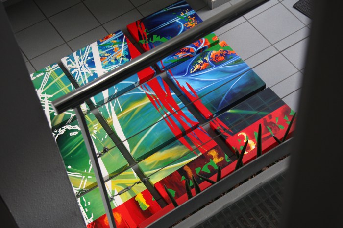 Création et réalisation de toiles sur le thème de "La suite de Fibonacci" pour Actency par l'Agence Cré Home.