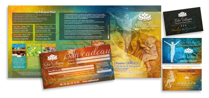 Réalisation de documents pour Lotus Vedhyana par l'Agence Cré Home.